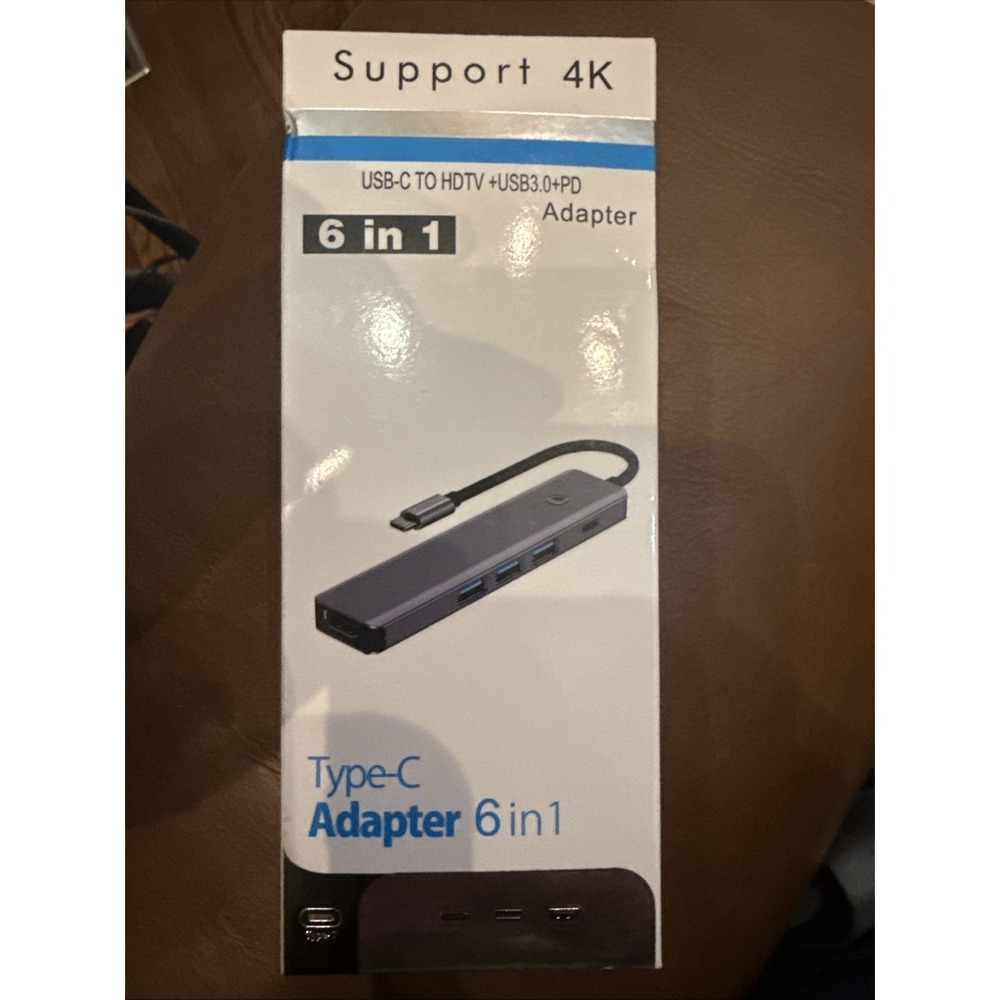 USB-C To HDTV + USB3.0+PD 6 In 1